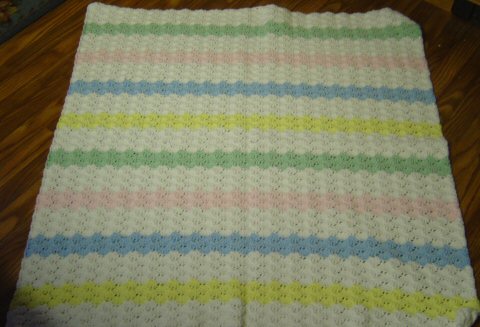 crocheted shell afghan