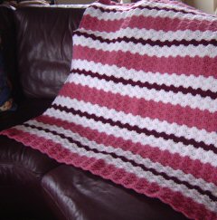 crocheted shell afghan