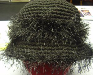 closeup black fun fur